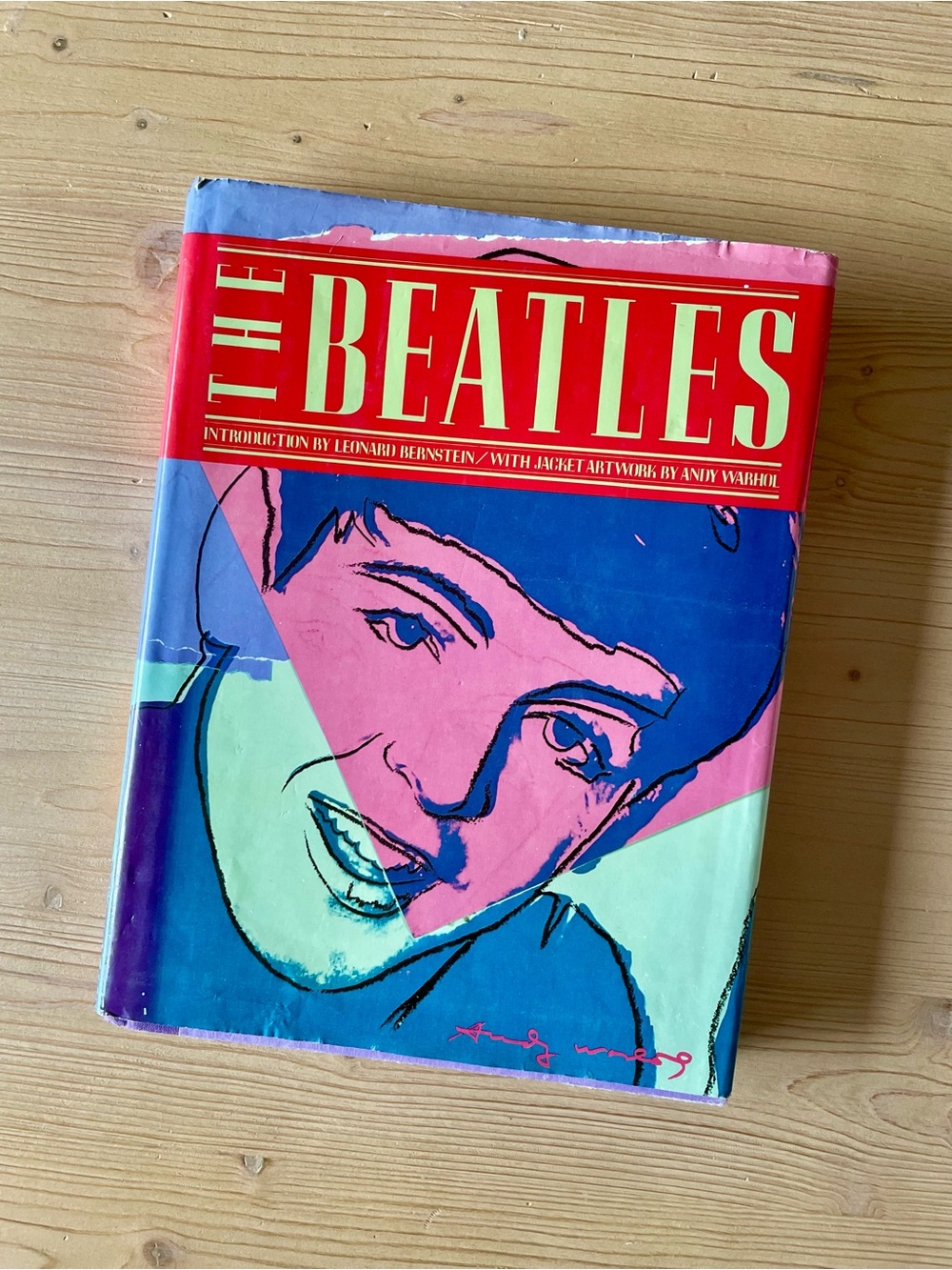 Vintage 1980 The Beatles Hardcover Coffee Table Book 1st Ed Andy Warhol Cover